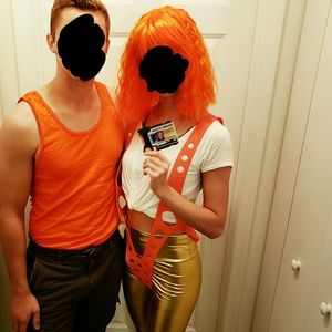Leeloo Orange Suspenders, "The Fifth Element"